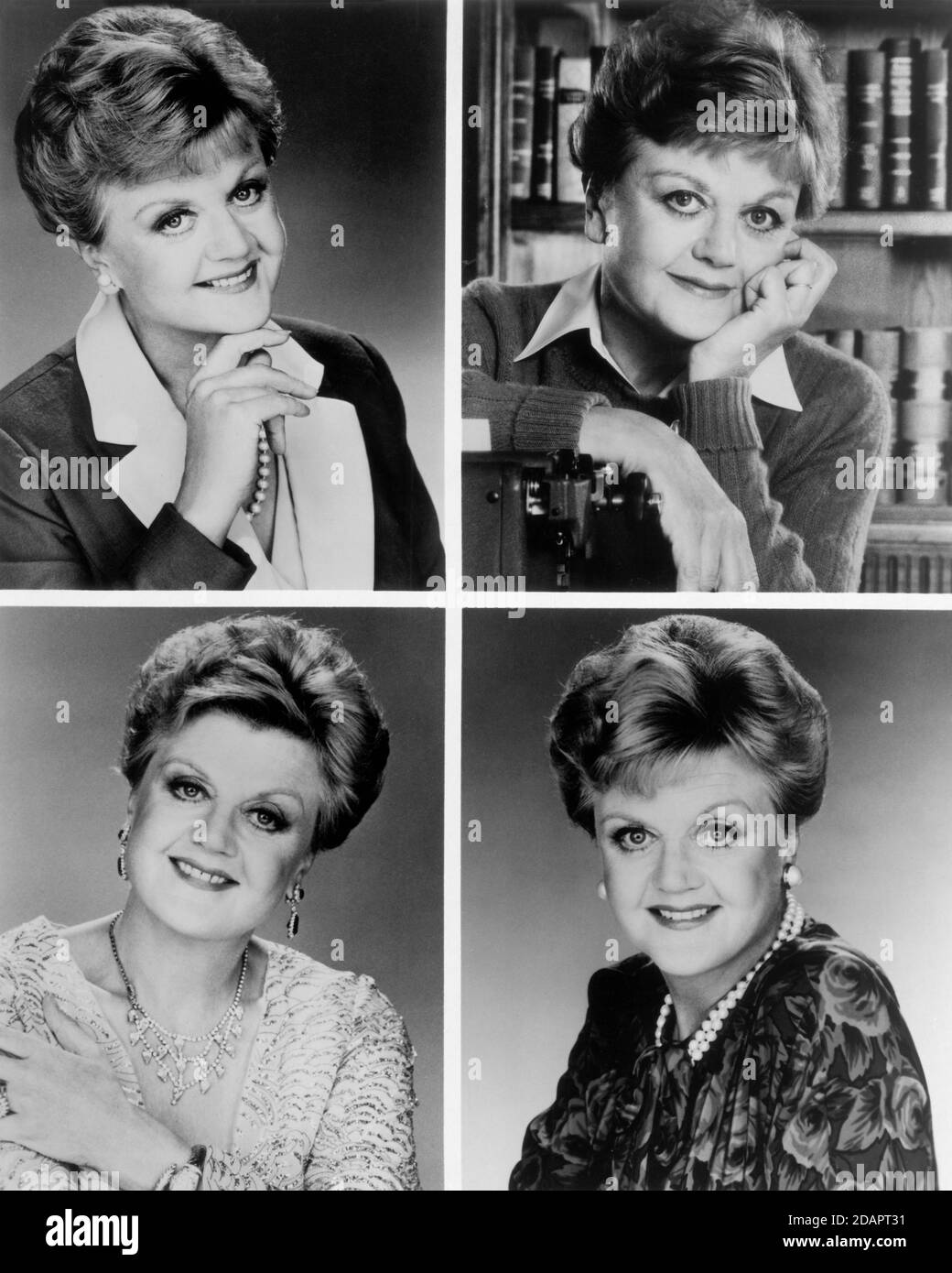 Angela Lansbury, montage of Publicity Portraits for the Drama TV Series, 'Murder, She Wrote', CBS-TV, 1984-1996 Stock Photo