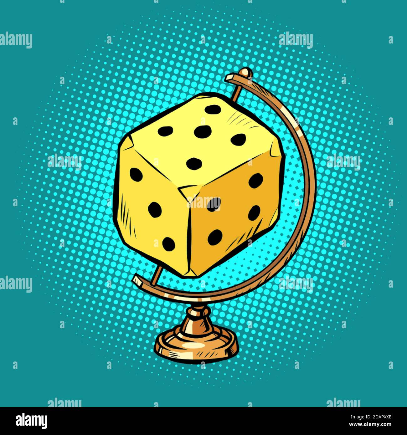 globe international casino dice or table games Stock Vector