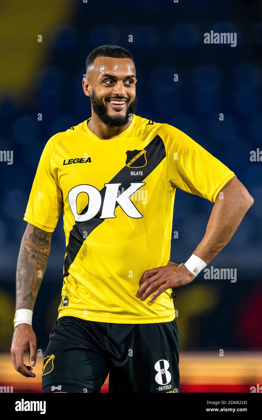 BREDA, Netherlands. 14th Nov, 2020. football, Dutch Jupiler league, season 2020/2021, NAC player Mario Bilate during the match NAC - Telstar Credit: Pro Shots/Alamy Live News Stock Photo