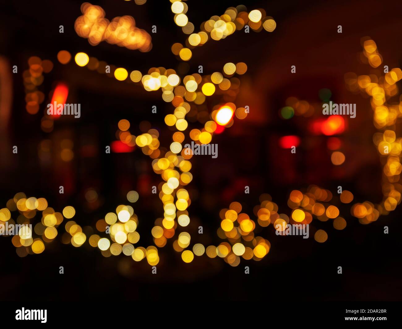 Abstract dark background with countless sparkling lights, Budapest, Hungary Stock Photo