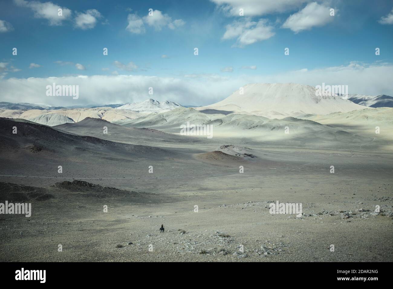 Landscape of Kisil Czar, the Red Mountains, Olgii, Mongolia Stock Photo