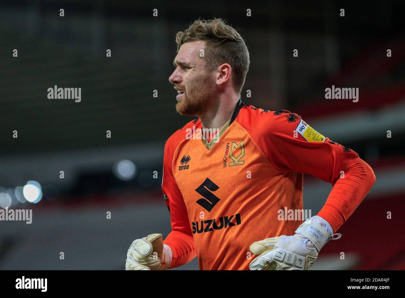 Andy Fisher 13 of Milton Keynes Dons in action Stock Photo Alamy
