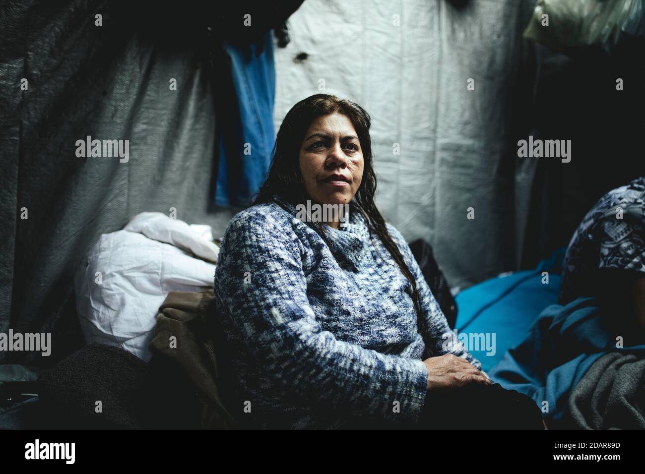 Parian Amiri, 38, from Herat, Afghanistan, Moria, Lesbos, Greece Stock Photo