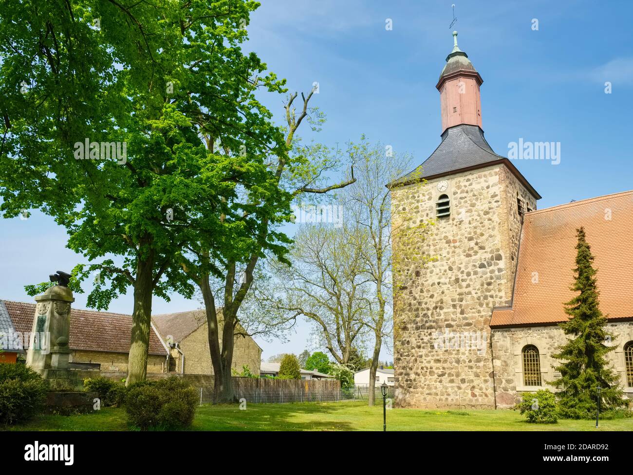 Church of St. Nicholas, Boetzow,  Oberkraemer, Brandenburg, Germany Stock Photo