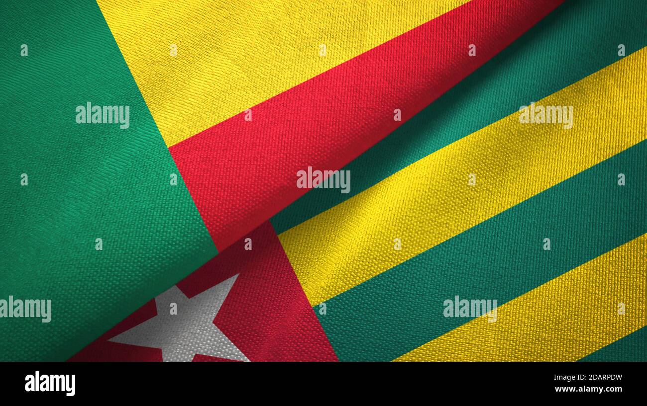 benin-and-togo-two-flags-textile-cloth-fabric-texture-stock-photo-alamy