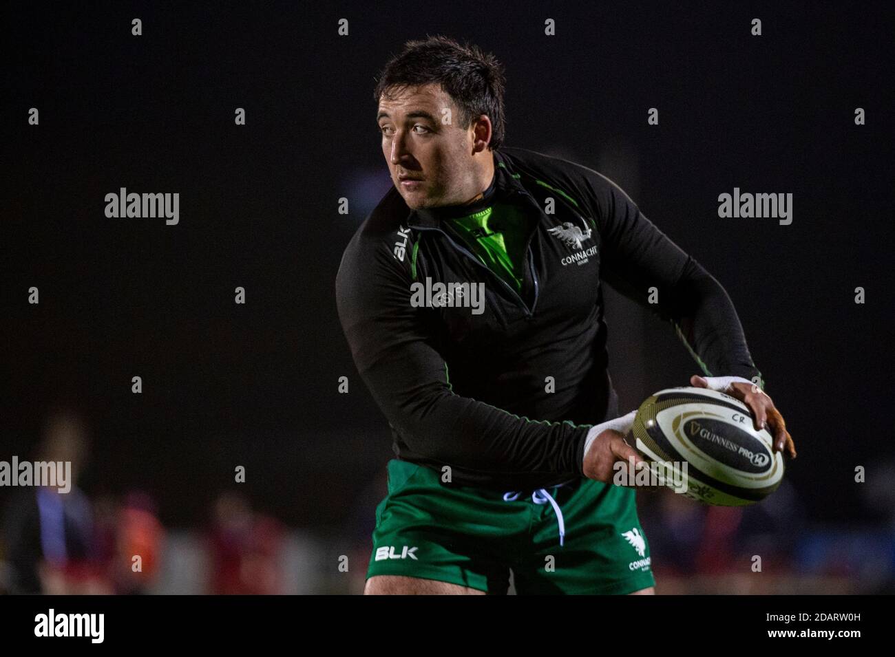 Galway, Ireland. 14th Nov, 2020. Denis Buckley of Connacht with the ball  during the Guinness PRO14 Round 6 match between Connacht Rugby and Scarlets  at the Sportsground in Galway, Ireland on November