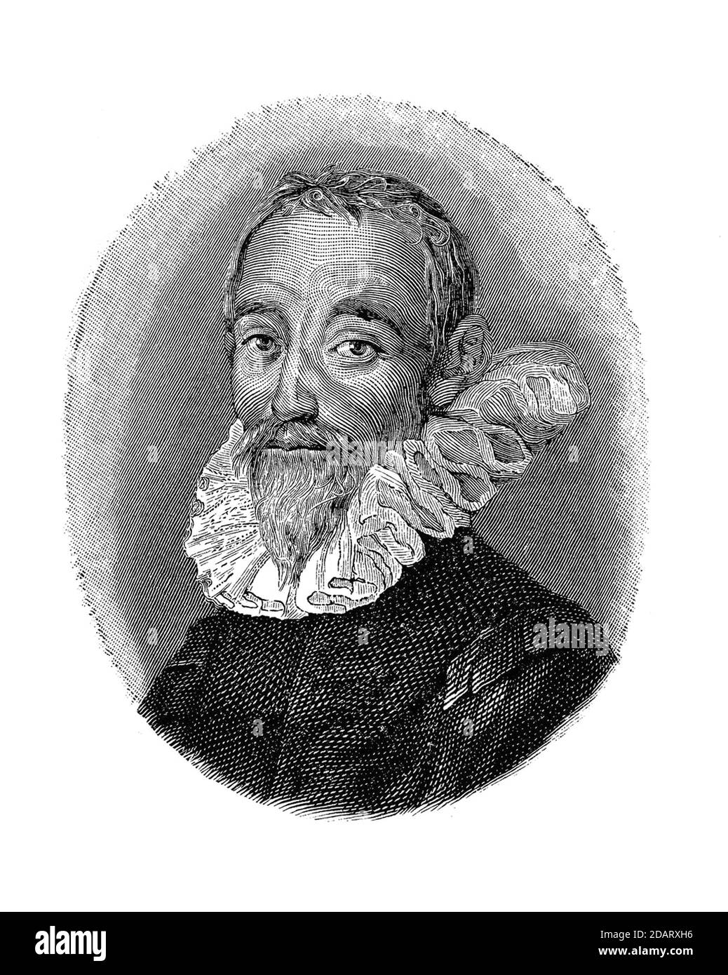 1630 ca, ITALY : The italian humanist , pastoral poet , dramatist and writer GABRIELLO CHIABRERA ( 1552 - 1638 ), the Italian Pindar . Engraved portrait by unknown , pubblished in XIX century. -  SCRITTORE - WRITER - Pindaro - ITALIA - POETA - POESIA - POETRY - LETTERATO - LITERATURE - LETTERATURA -  TEATRO - THEATRE - DRAMMATURGO - commediografo - incisione - engraving - illustrazione - illustration - portrait - ritratto - beard - barba --- ARCHIVIO GBB Stock Photo
