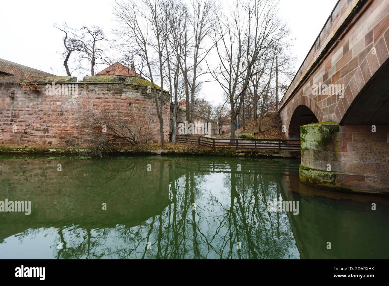 Bridge and House Nuremberg Germany Winter Stock Photo Alamy