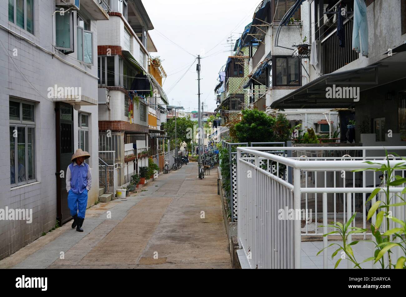 Hong Kong Cheung Chau Housing Stock Photo Alamy
