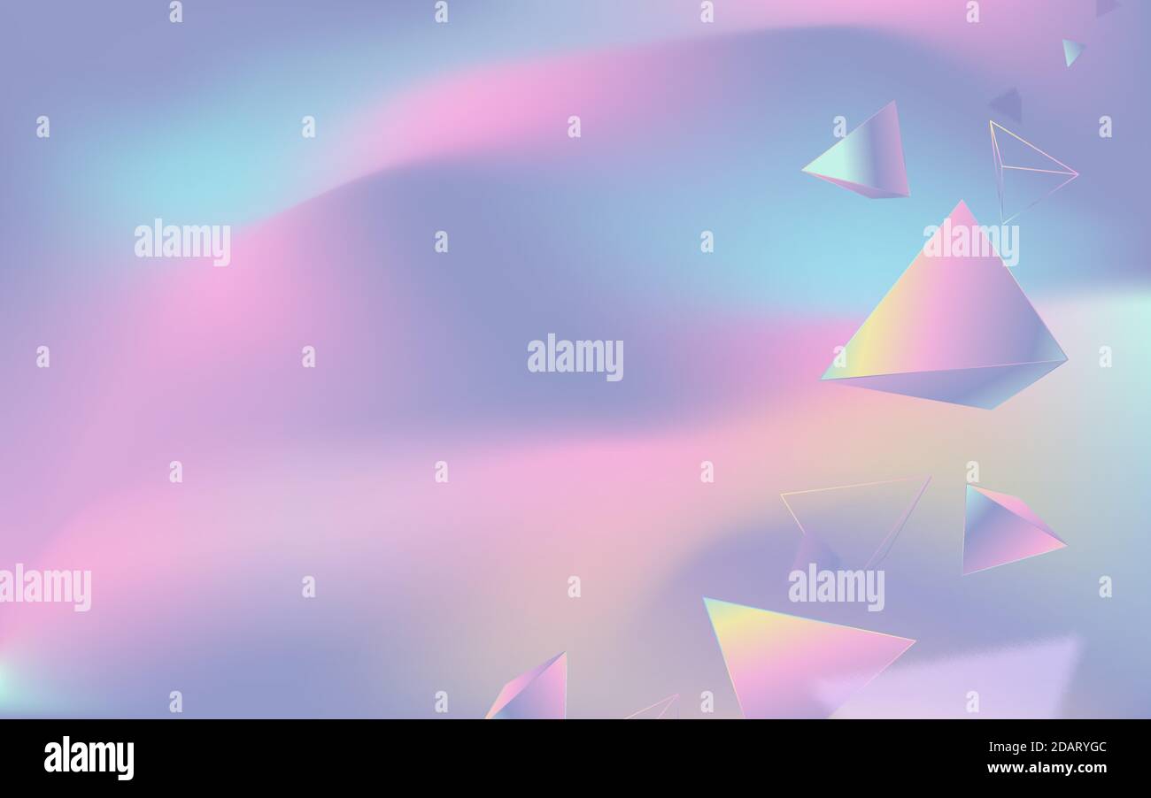 Abstract colorful gradient 3d polygon on the fluid background. Vector ...