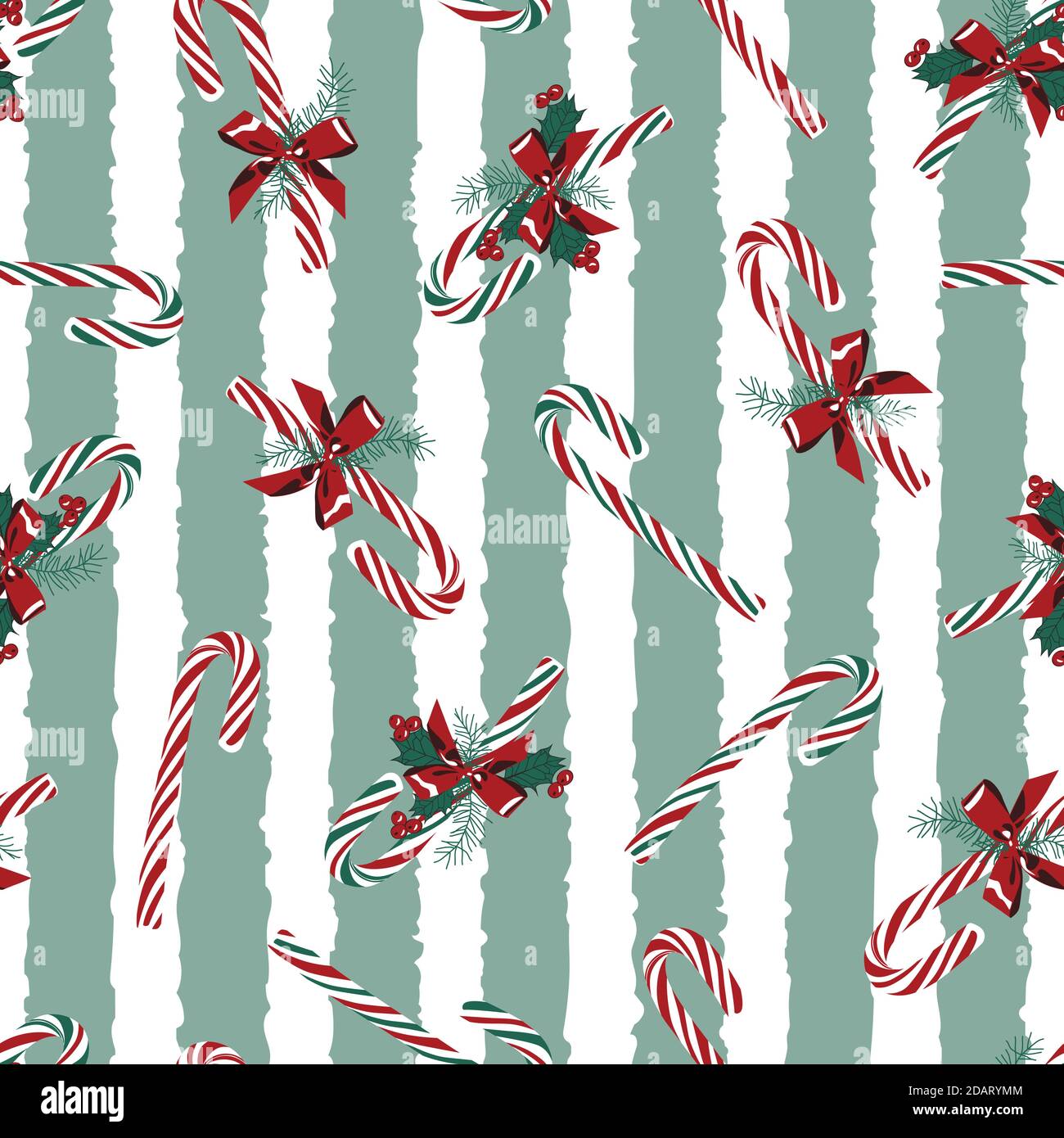 Vector green candy cane seamless Christmas background pattern with vertical  stripes. Perfect for fabric, scrapbooking and wallpaper projects Stock  Vector Image & Art - Alamy