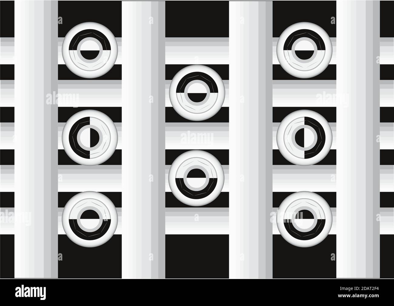 Black and white abstract buttons wallpaper Stock Photo - Alamy