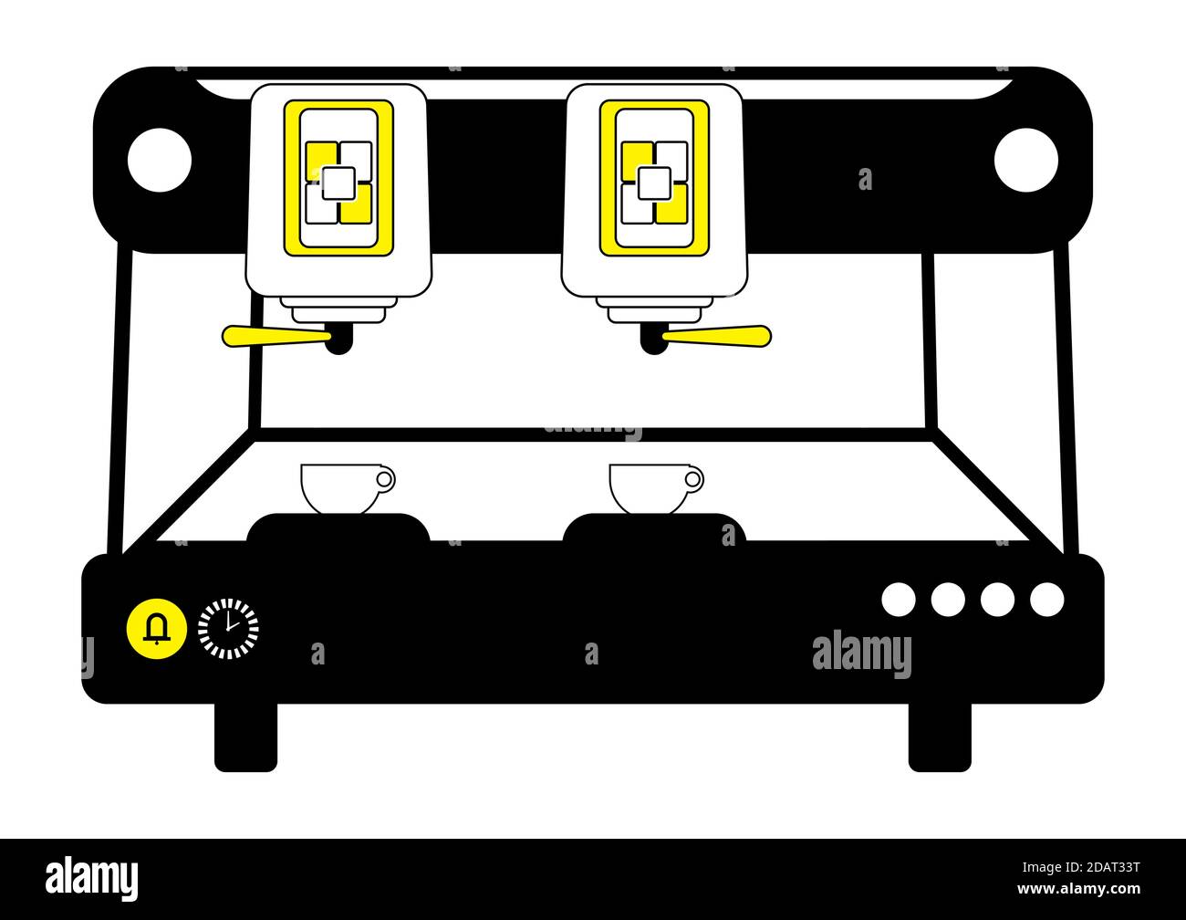 coffee machine for a restaurant or bar. Icon in a linear style ...