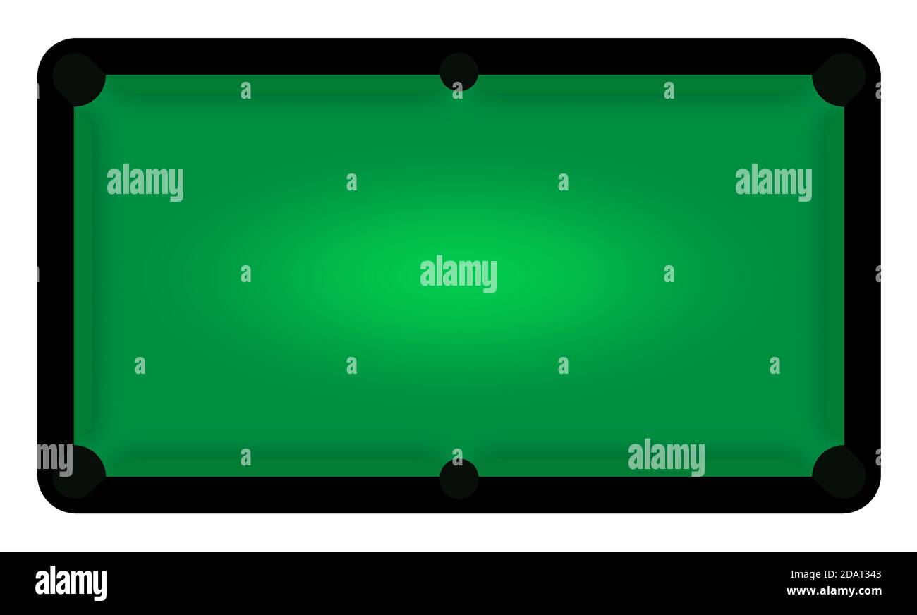 pool table top view in a flat style. Isolated vector on white