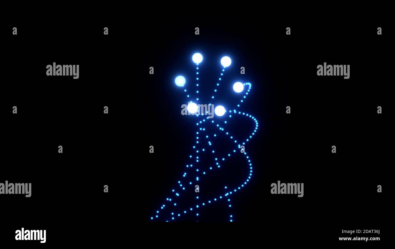 Abstract 3D background for business presentation, Glowing balls with ...