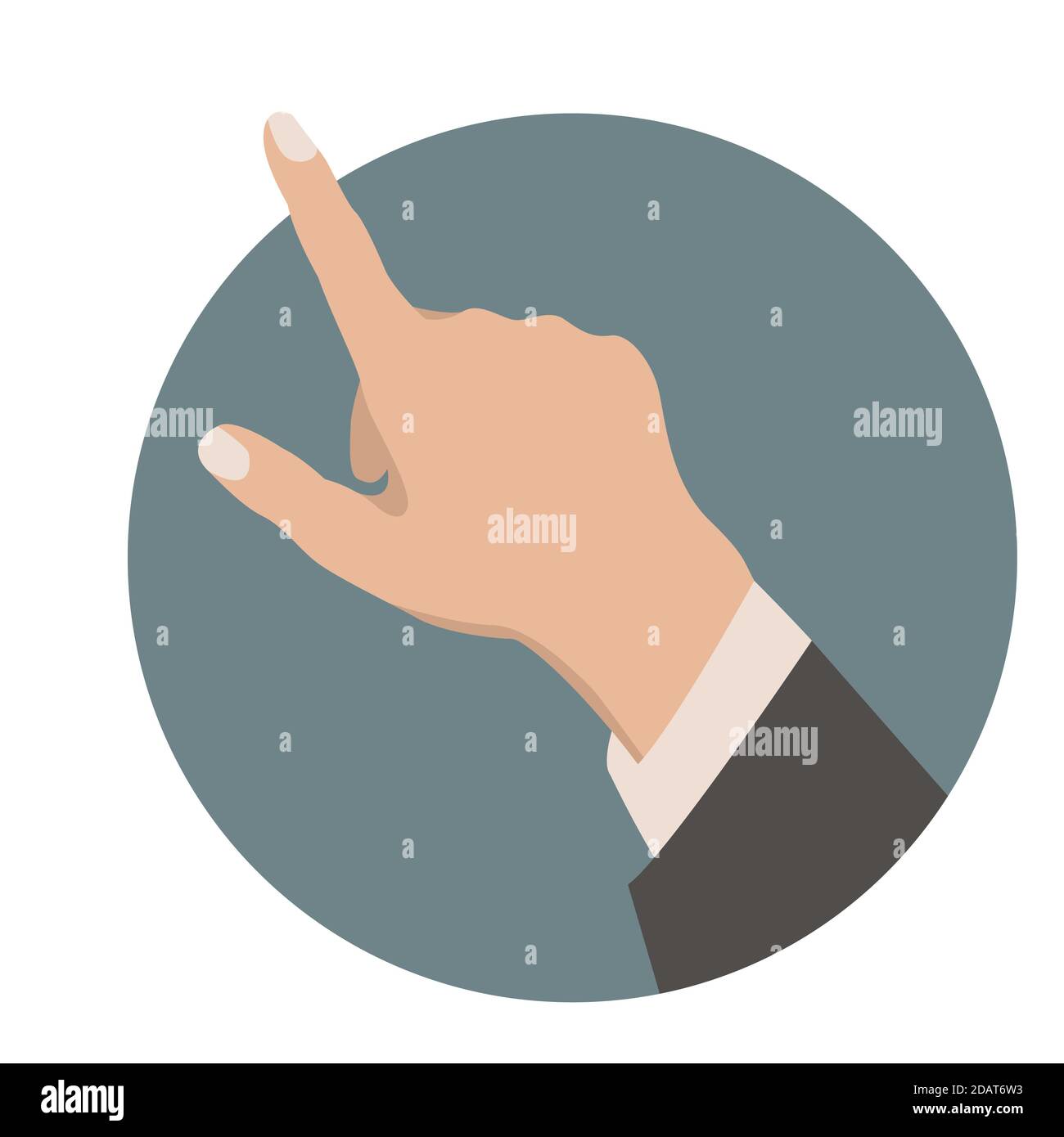 hand index finger pointing up, vector illustration, flat style Stock Photo Alamy
