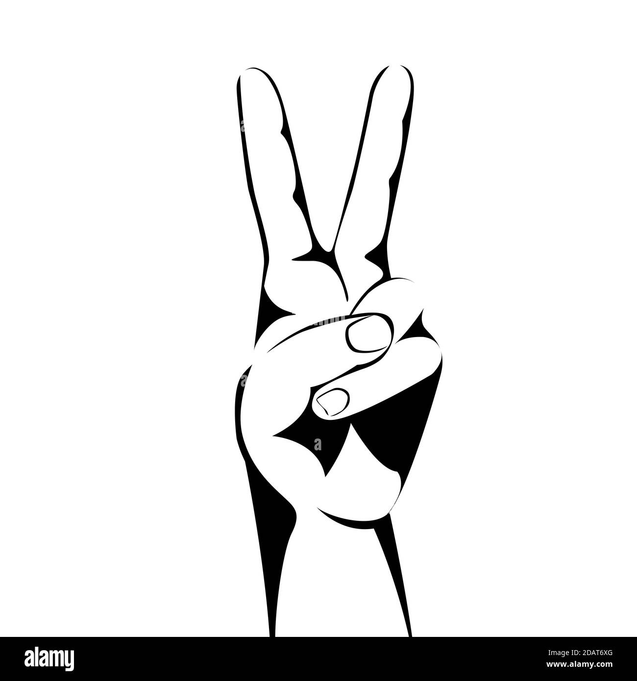 Peace Sign Hand Drawn High Resolution Stock Photography And Images Alamy