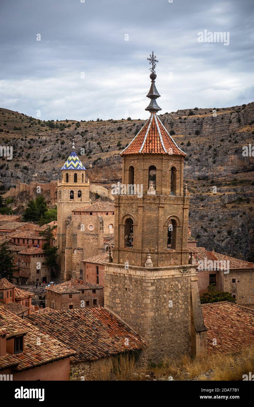 Albarracin, the Most Beautiful Village in Spain Stock Photo