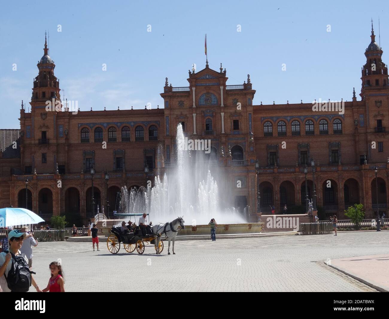 Espagne Ville De Seville Place D Espagne Stock Photo Alamy