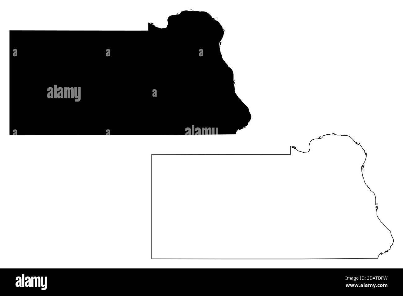 Oliver County, North Dakota State (U.S. county, United States of America, USA, U.S., US) map vector illustration, scribble sketch Oliver map Stock Vector