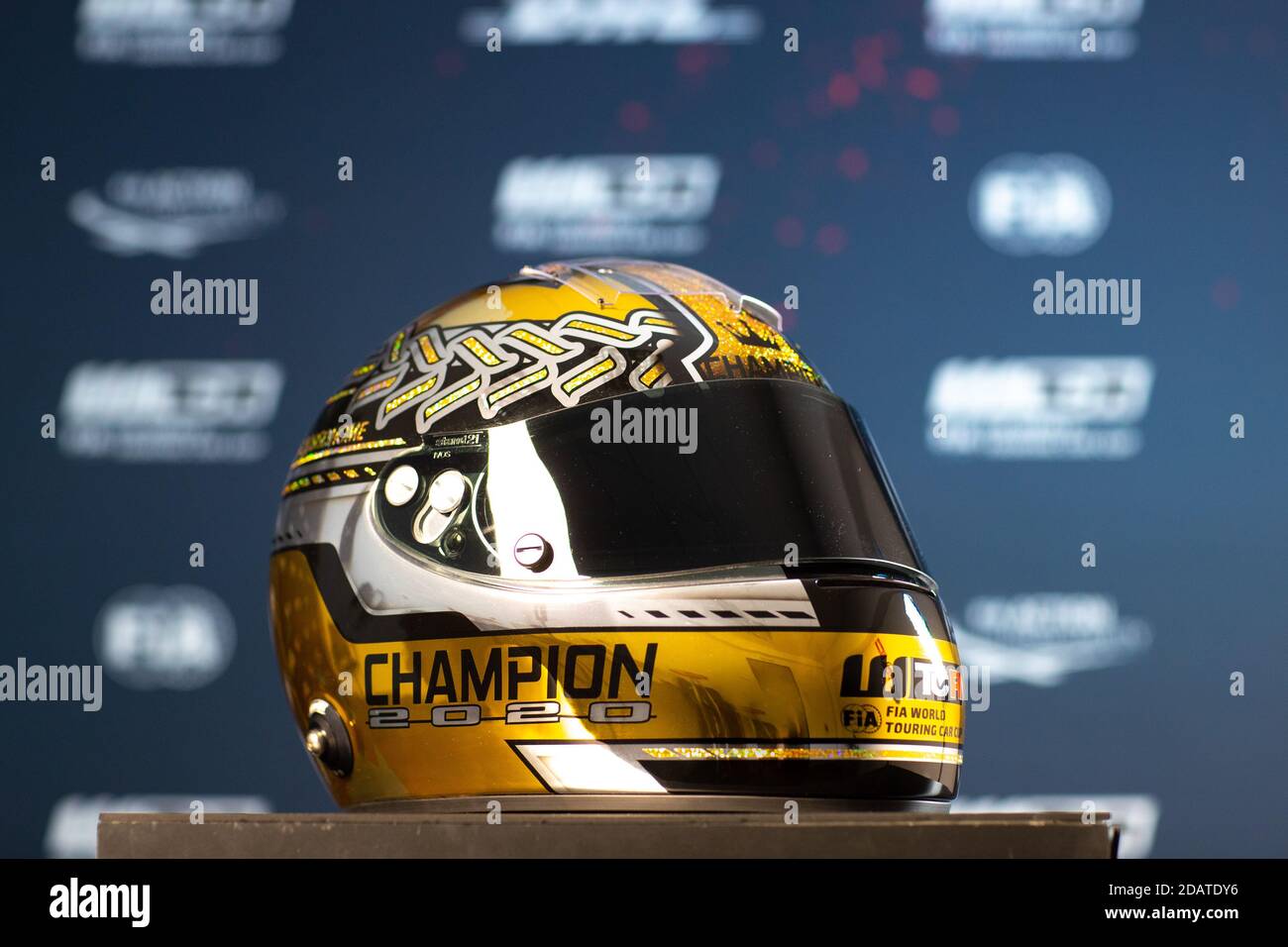 helmet, casque, Champion 2020, during the 2020 FIA WTCR Race of Aragon, 6th  round of the 2020 FIA World Touring Car Cup, o / LM Stock Photo - Alamy