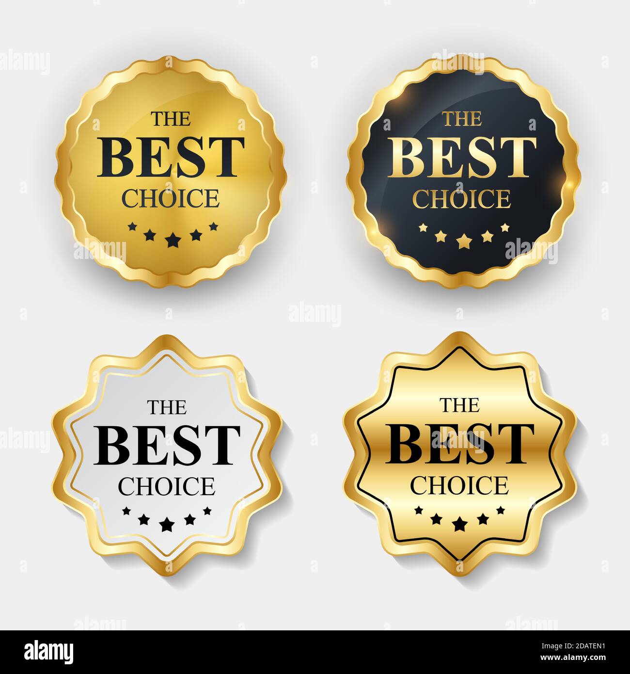 Gold Label The Best Choice Template. Vector Illustration Stock Vector ...