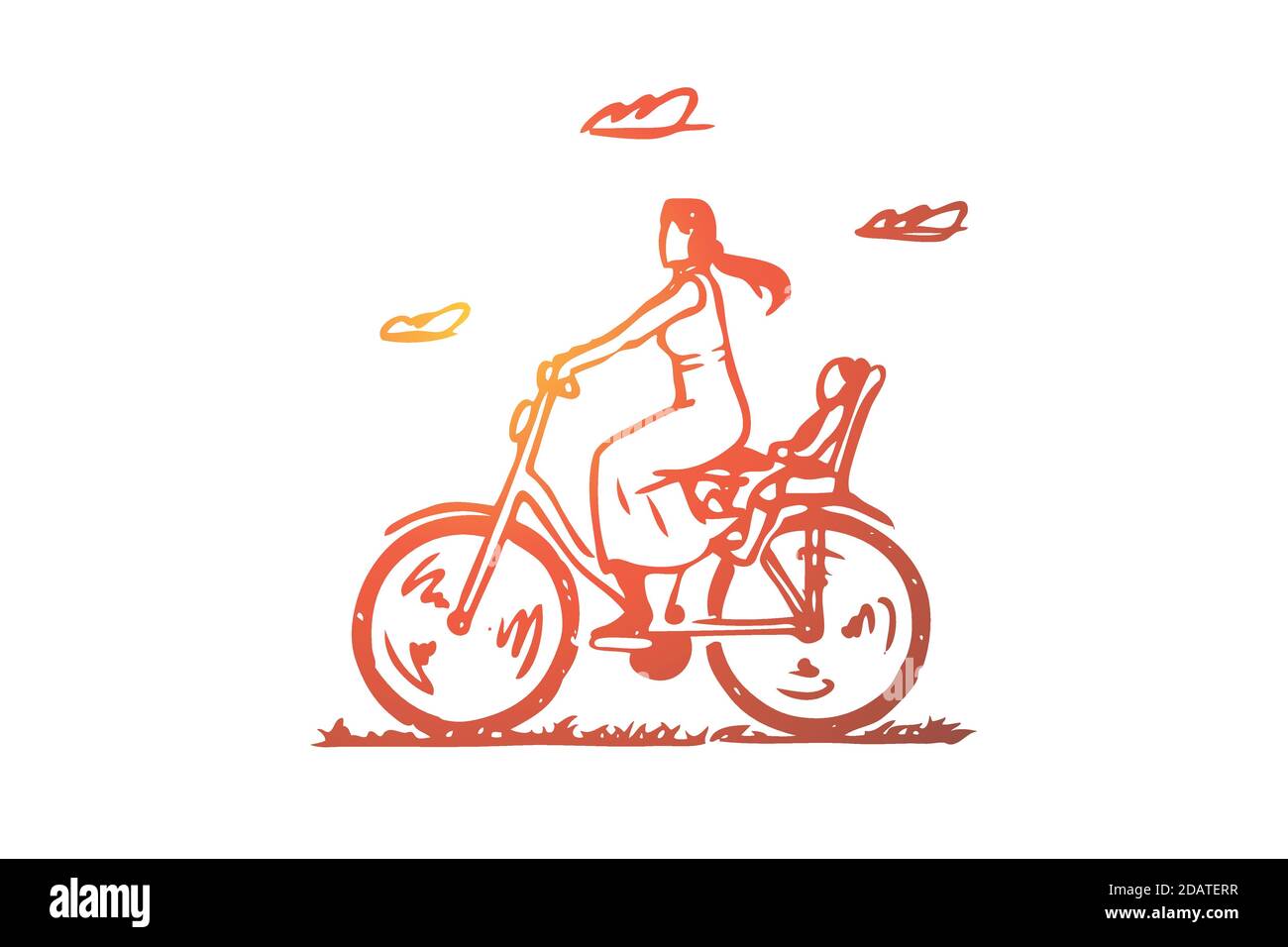 Child and parent and bike helmet Stock Vector Images - Alamy