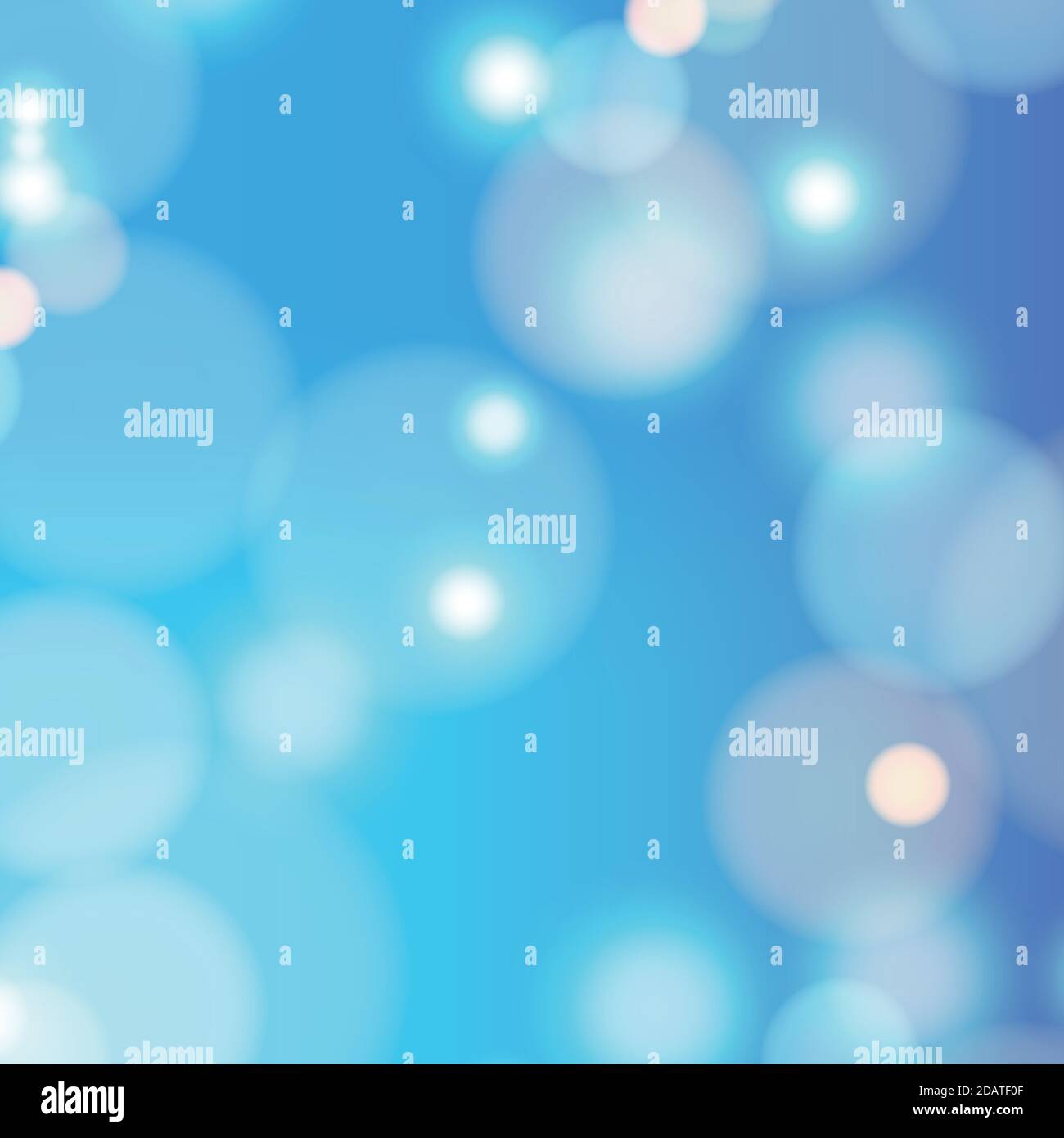White blurred bokeh on blue background - Vector illustration Stock ...