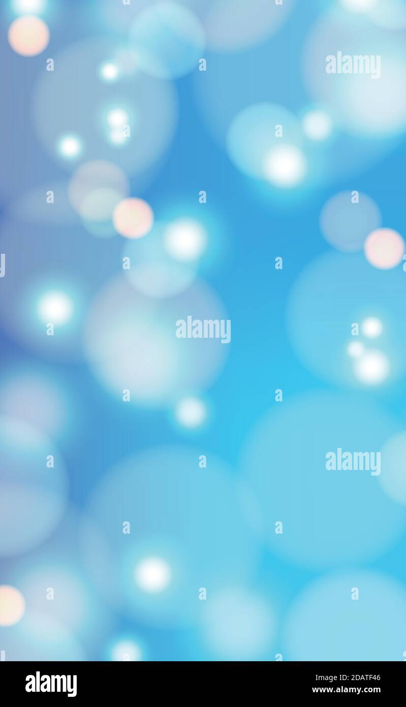 White blurred bokeh on blue background - Vector illustration Stock ...