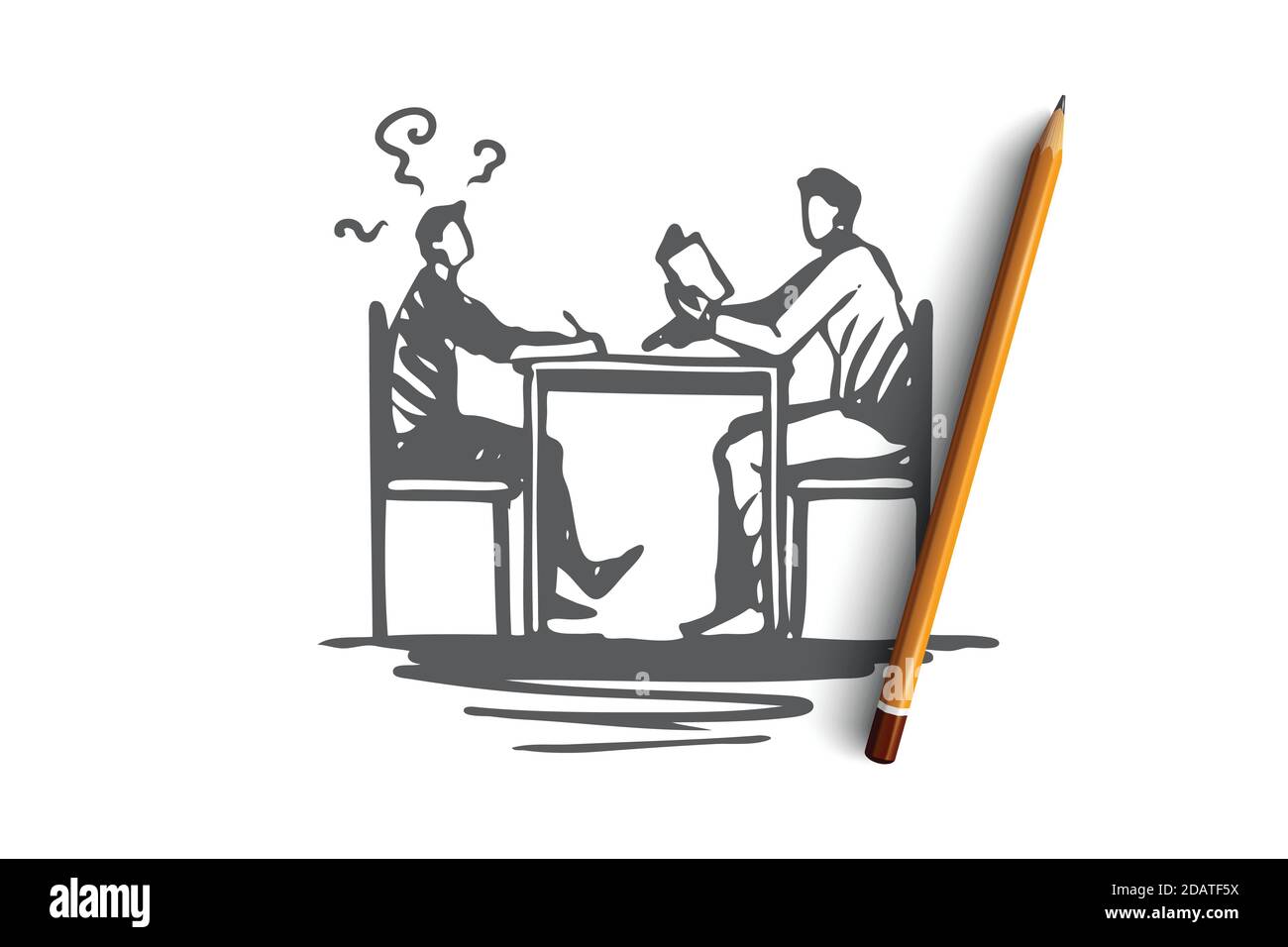 Delayed, speech, development, child, problem concept. Hand drawn isolated vector. Stock Vector