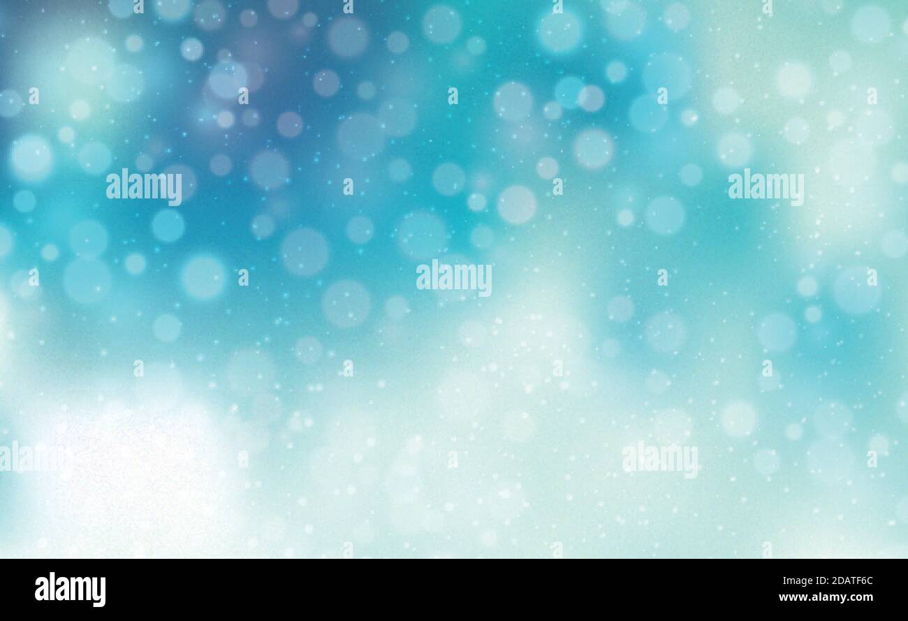 White blurred bokeh on blue background - Vector illustration Stock ...