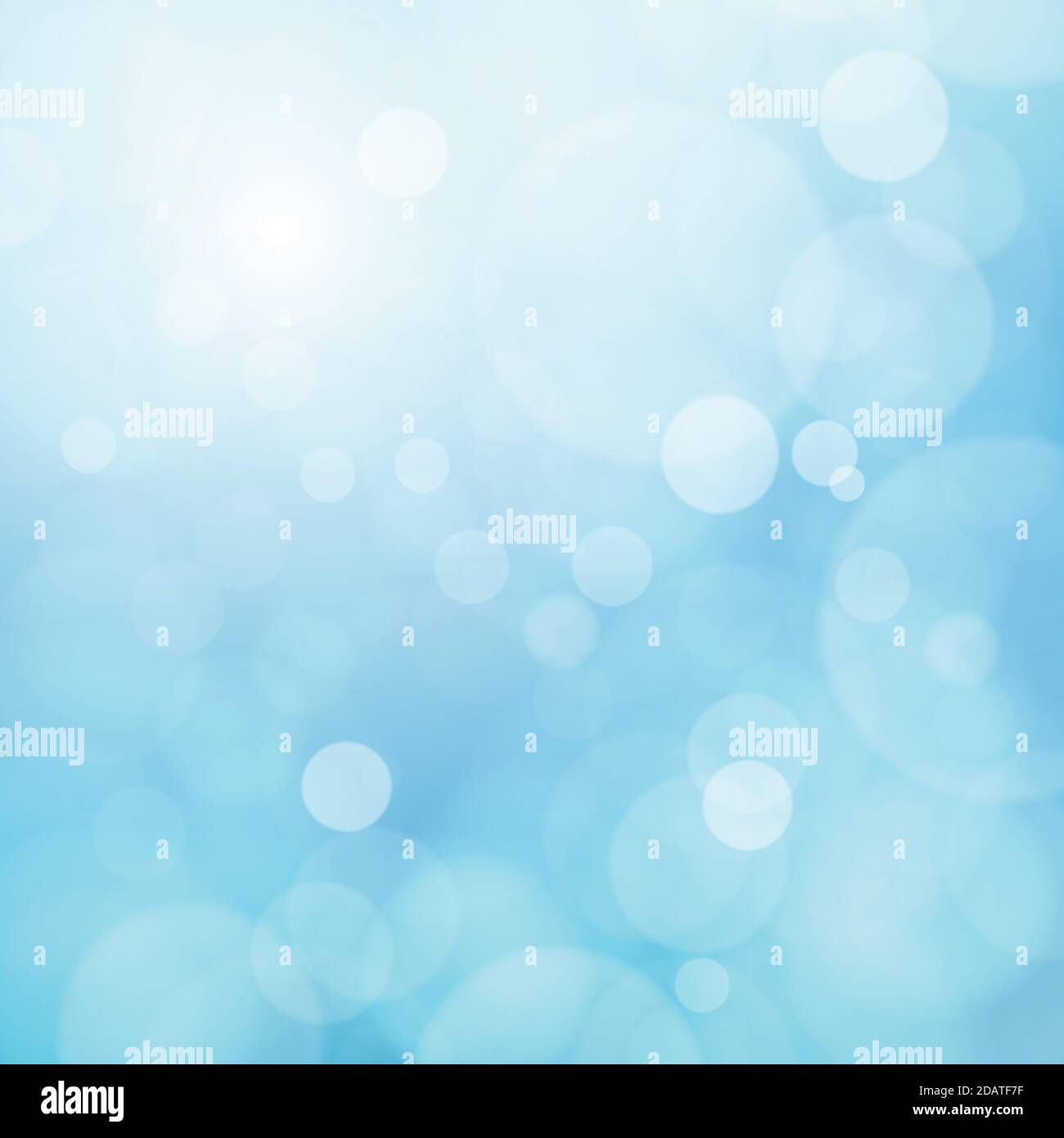 White blurred bokeh on blue background - Vector illustration Stock ...