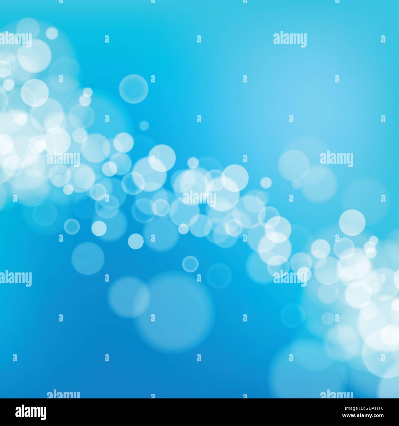 White blurred bokeh on blue background - Vector illustration Stock ...