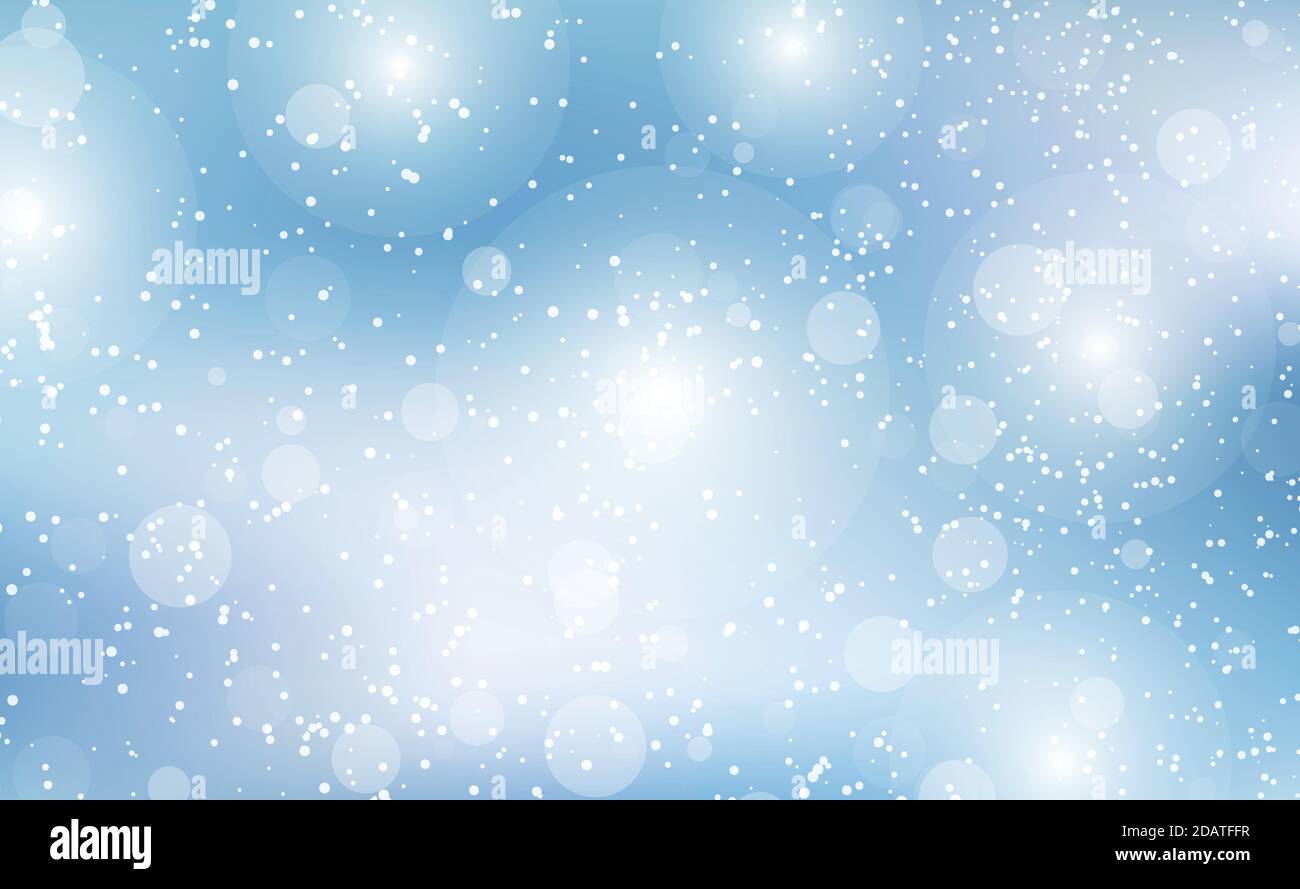 White blurred bokeh on blue background - Vector illustration Stock ...