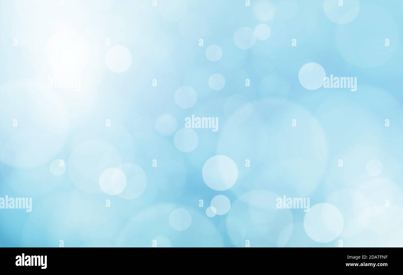 White blurred bokeh on blue background - Vector illustration Stock ...