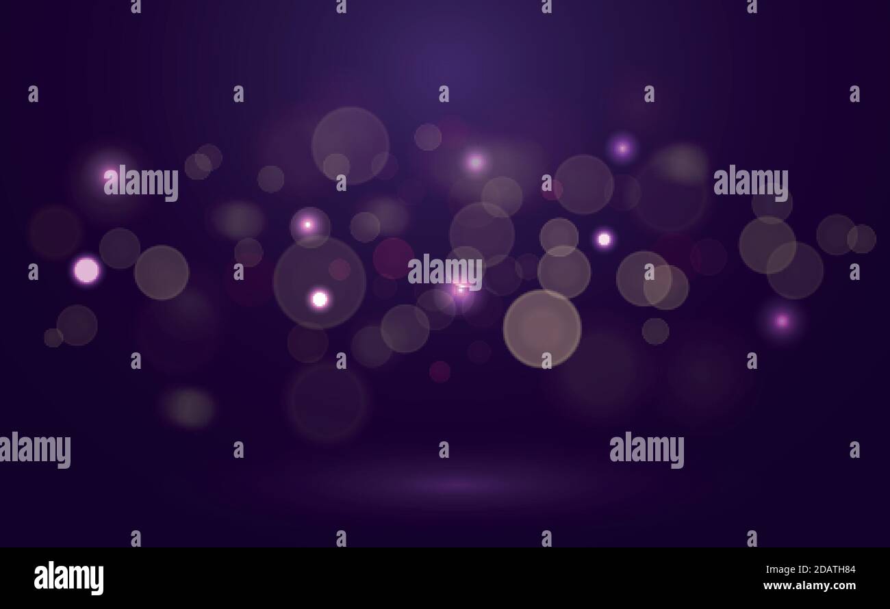 Abstract purple pink bokeh on blue background - illustration Stock ...