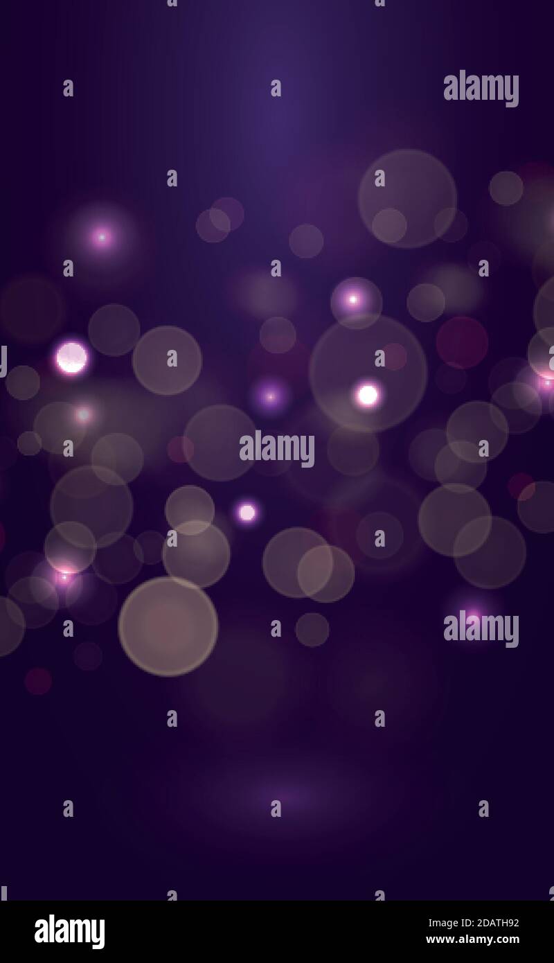 Abstract purple pink bokeh on blue background - illustration Stock ...