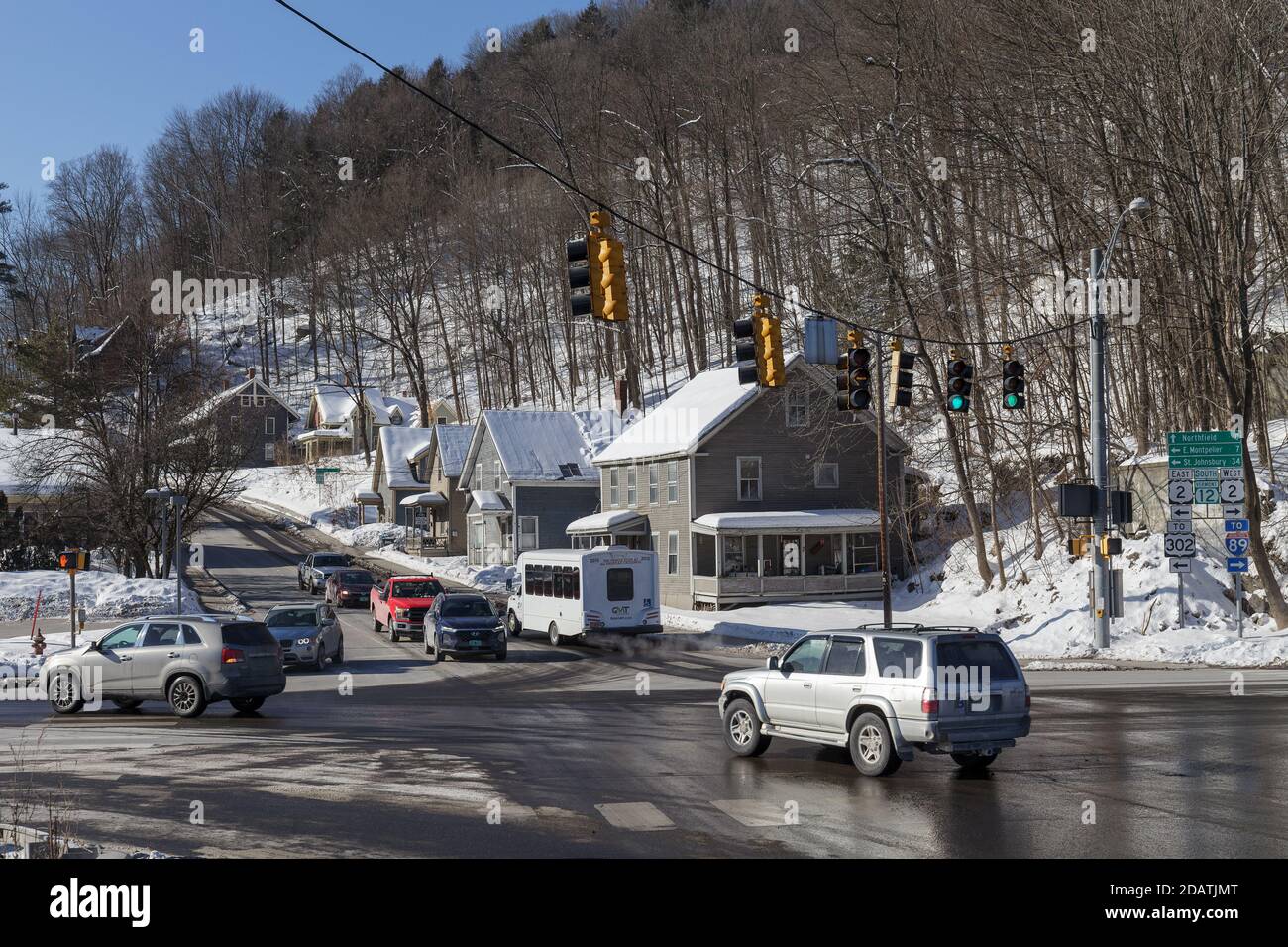 MONTPELIER, VERMONT, USA FEBRUARY, 20, 2020 City view of the capital