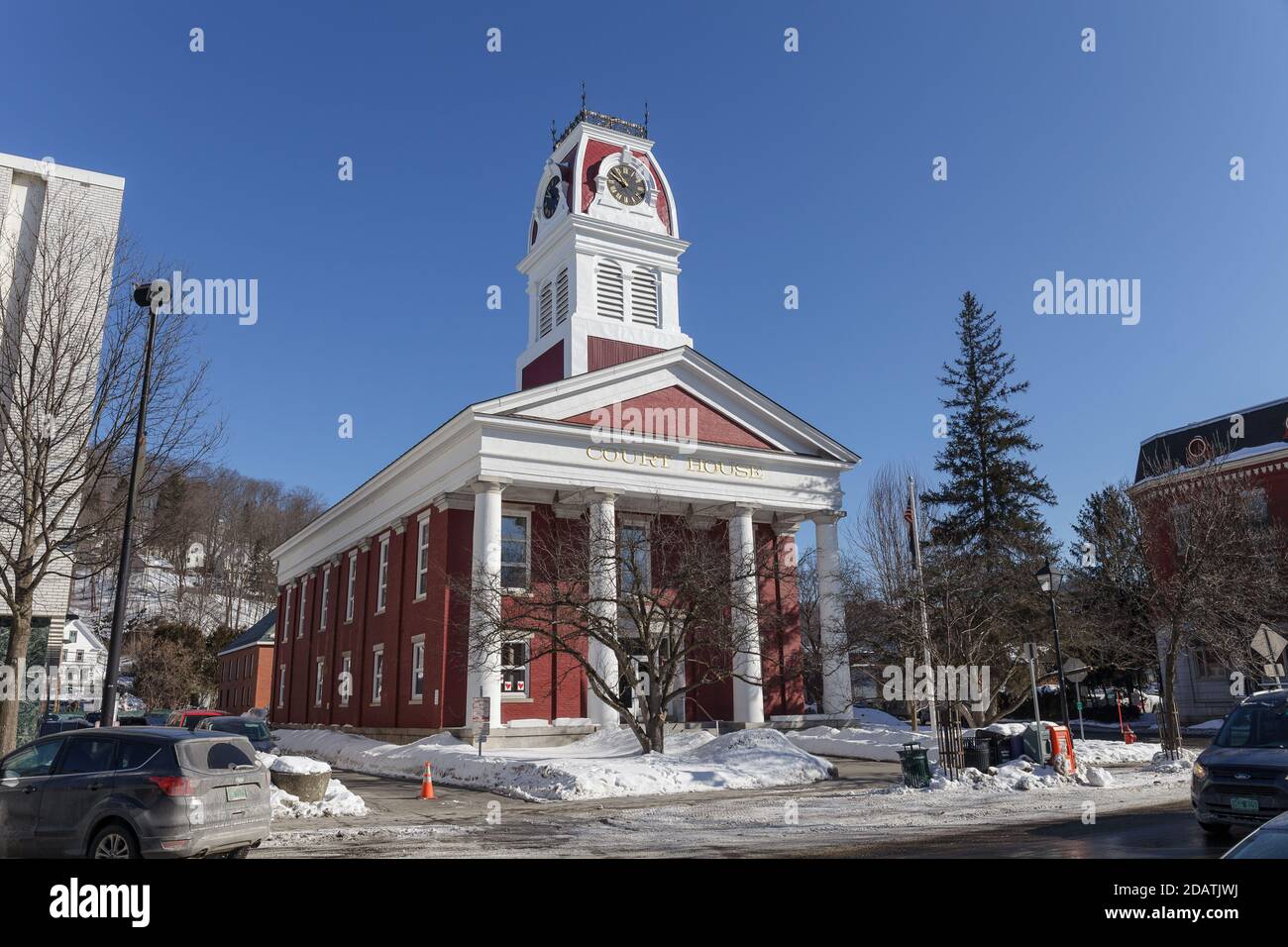 MONTPELIER, VERMONT, USA FEBRUARY, 20, 2020 City view of the capital