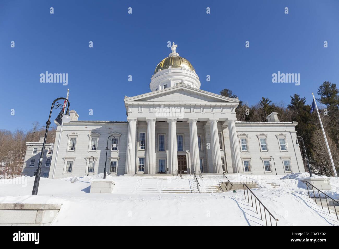 MONTPELIER, VERMONT, USA FEBRUARY, 20, 2020 City view of the capital