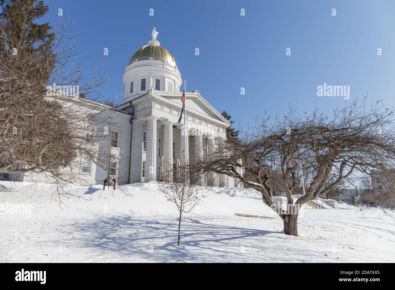 MONTPELIER, VERMONT, USA FEBRUARY, 20, 2020 City view of the capital