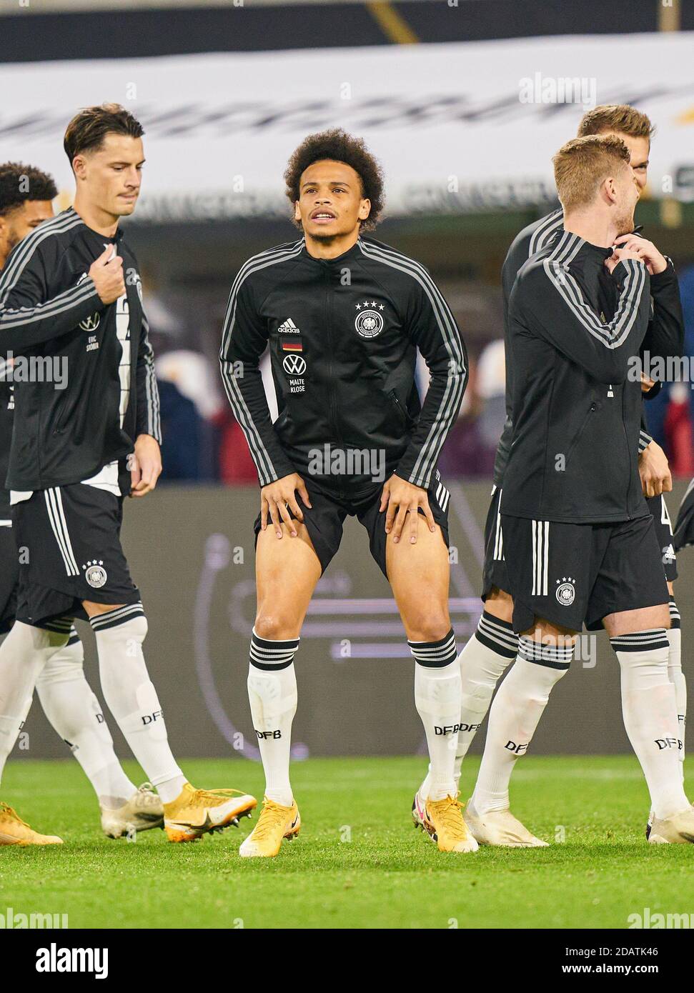 Leroy SANE, DFB 19  in the match GERMANY - UKRAINE 3-1 UEFA Nations League,  German Football Nationalteam, DFB , Season 2020/2021 in Leipzig, Germany, November 14, 2020 © Peter Schatz / Alamy Live News   Important: DFB regulations prohibit any use of photographs as image sequences and/or quasi-video. Stock Photo