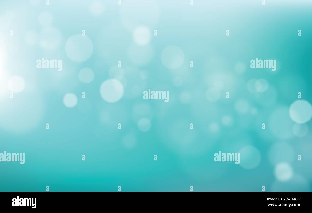 White blurred bokeh on blue background - Vector illustration Stock ...