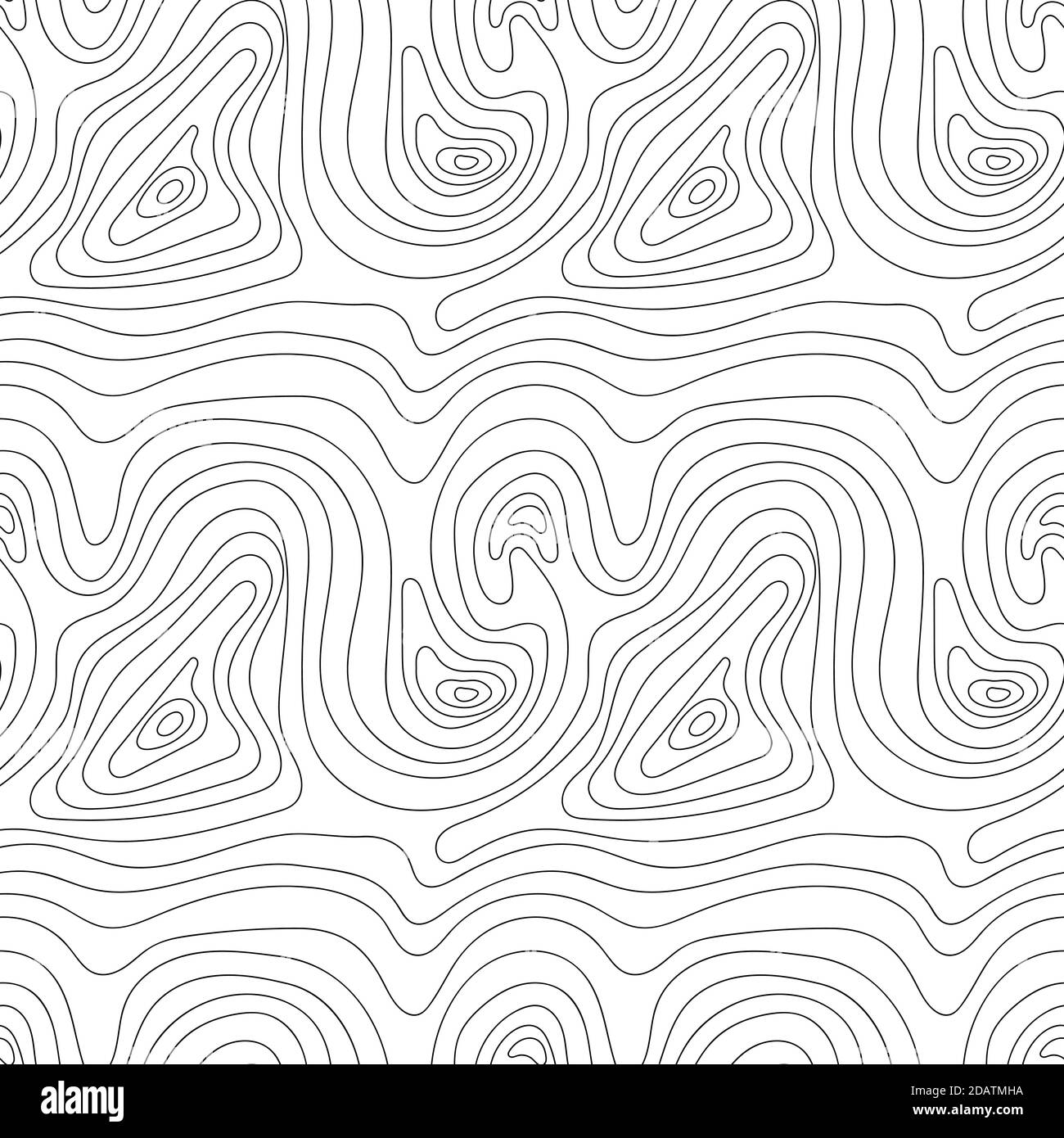 Abstract seamless pattern with curved lines. Vector illustration. Stock Vector