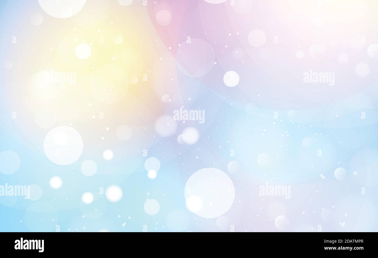 White blurred bokeh on blue background - Vector illustration Stock ...
