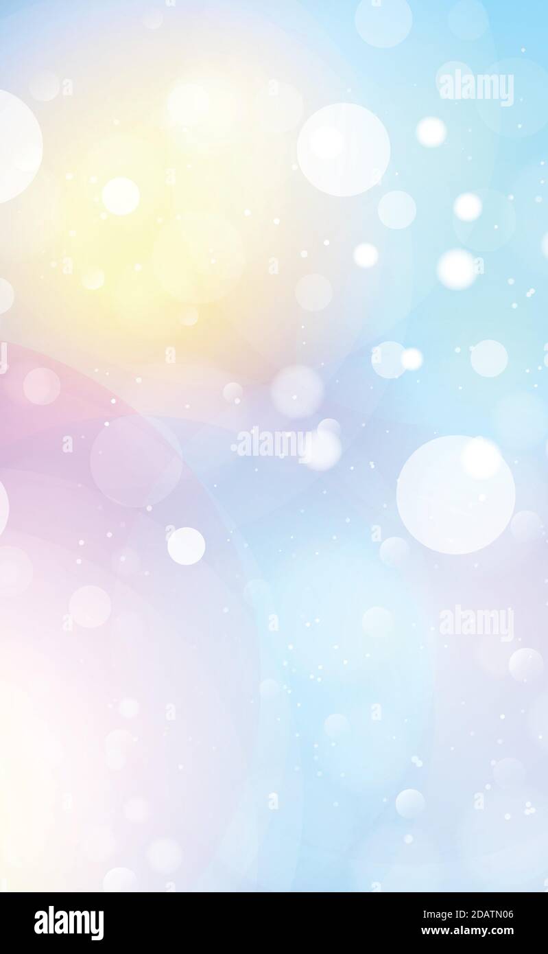 White blurred bokeh on blue background - Vector illustration Stock ...