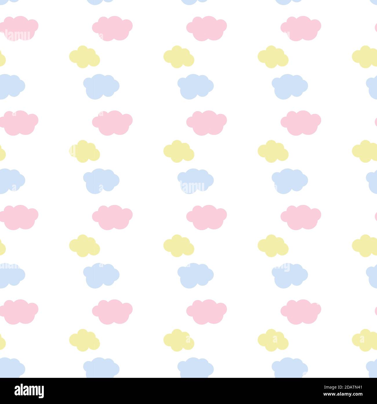 Vector kids pattern with clouds Stock Vector