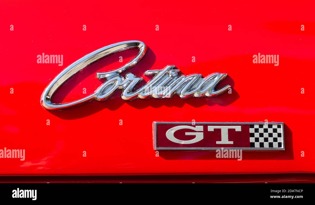 Fort Cortina GT nameplate Stock Photo - Alamy