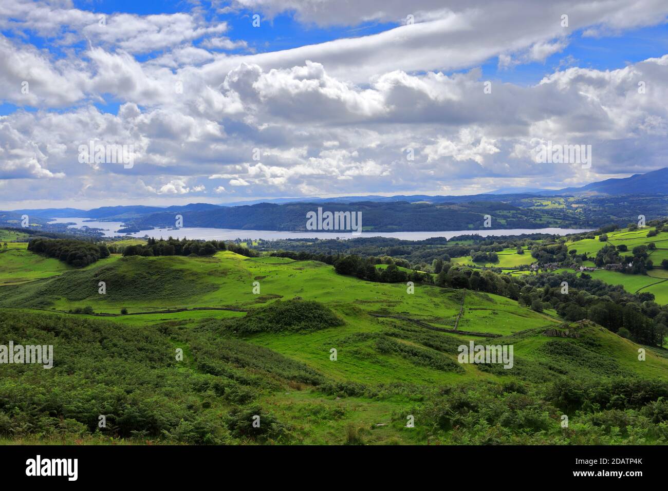 Summer view over Troutbeck village, Troutbeck valley, Kirkstone pass