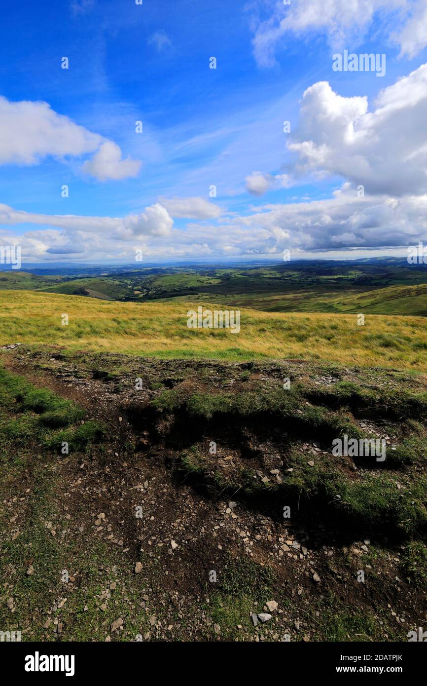 The Summit Cairn of Sallows fell, Troutbeck valley, Kirkstone pass, Lake District National Park, Cumbria, England, UK Sallows fell is one of the 214 W Stock Photo